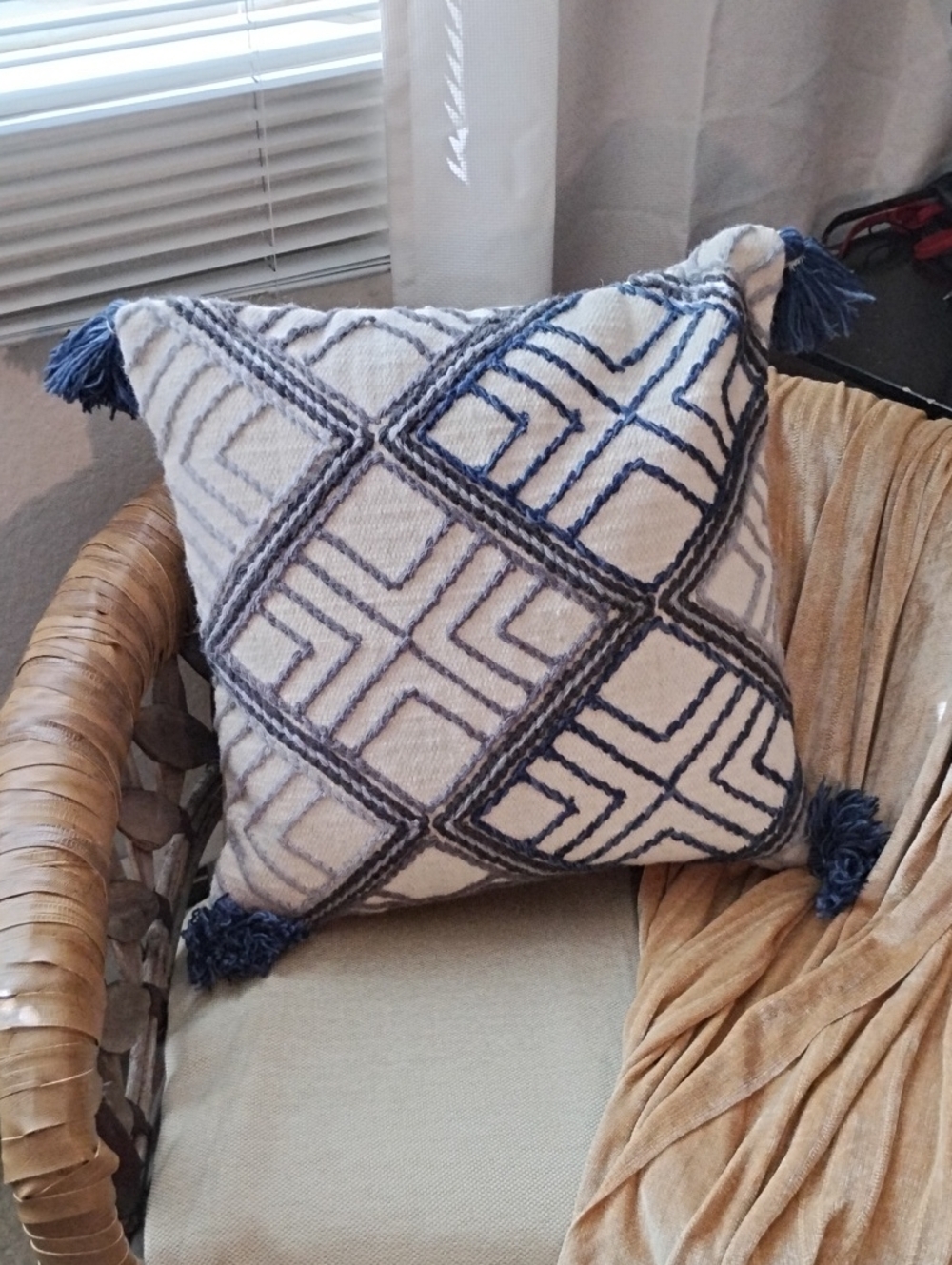 Magnolia Home (JG) Geometric Tassel Accent Pillow Cover